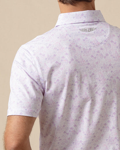Straight Down South Beach Polo - Violet