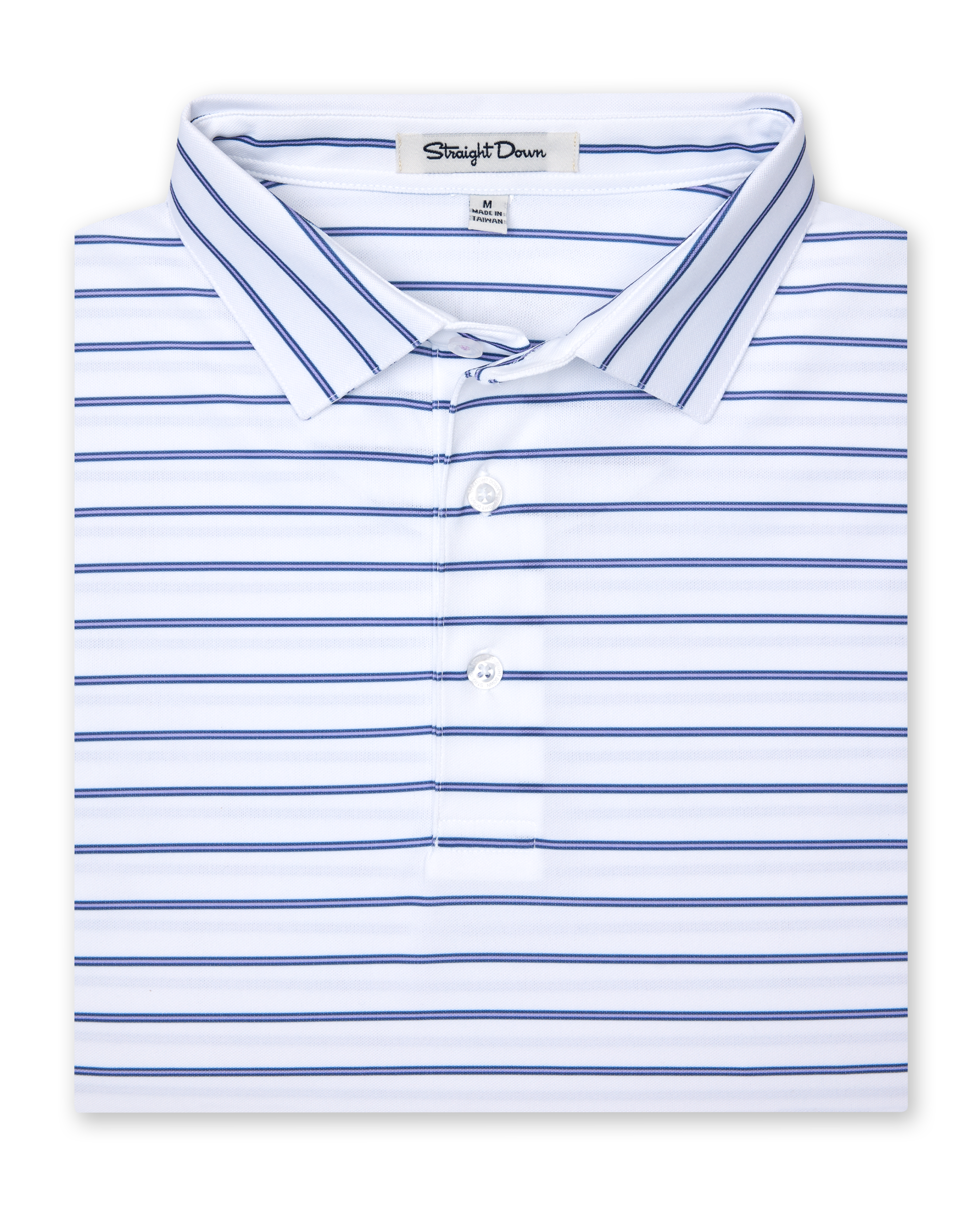 Straight Down Quintero Stripe Polo - Violet