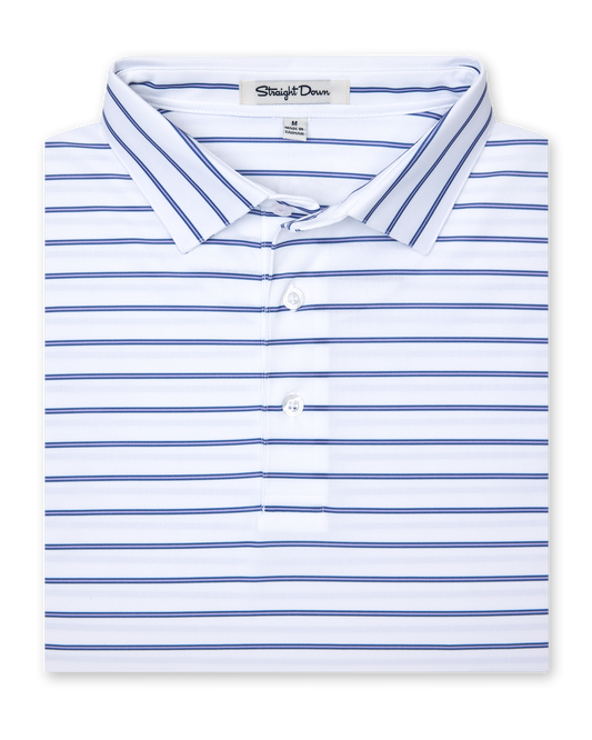 Straight Down Quintero Stripe Polo - Violet