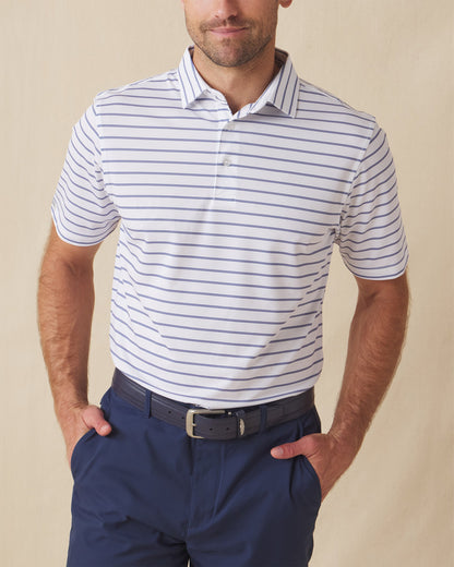 Straight Down Quintero Stripe Polo - Violet