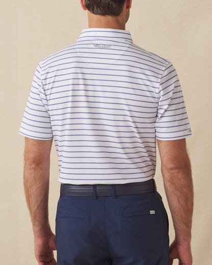 Straight Down Quintero Stripe Polo - Violet