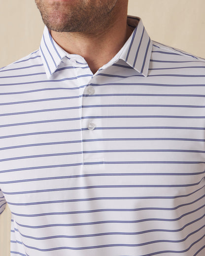Straight Down Quintero Stripe Polo - Violet