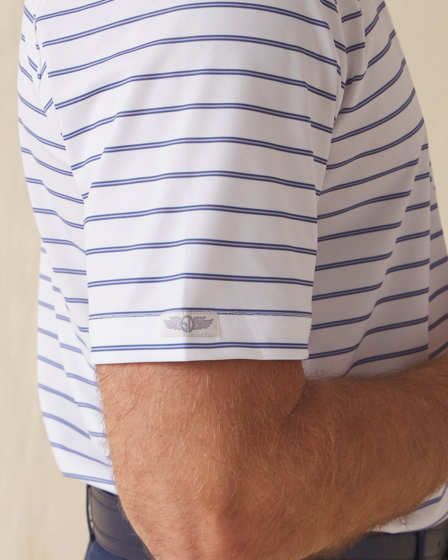 Straight Down Quintero Stripe Polo - Violet