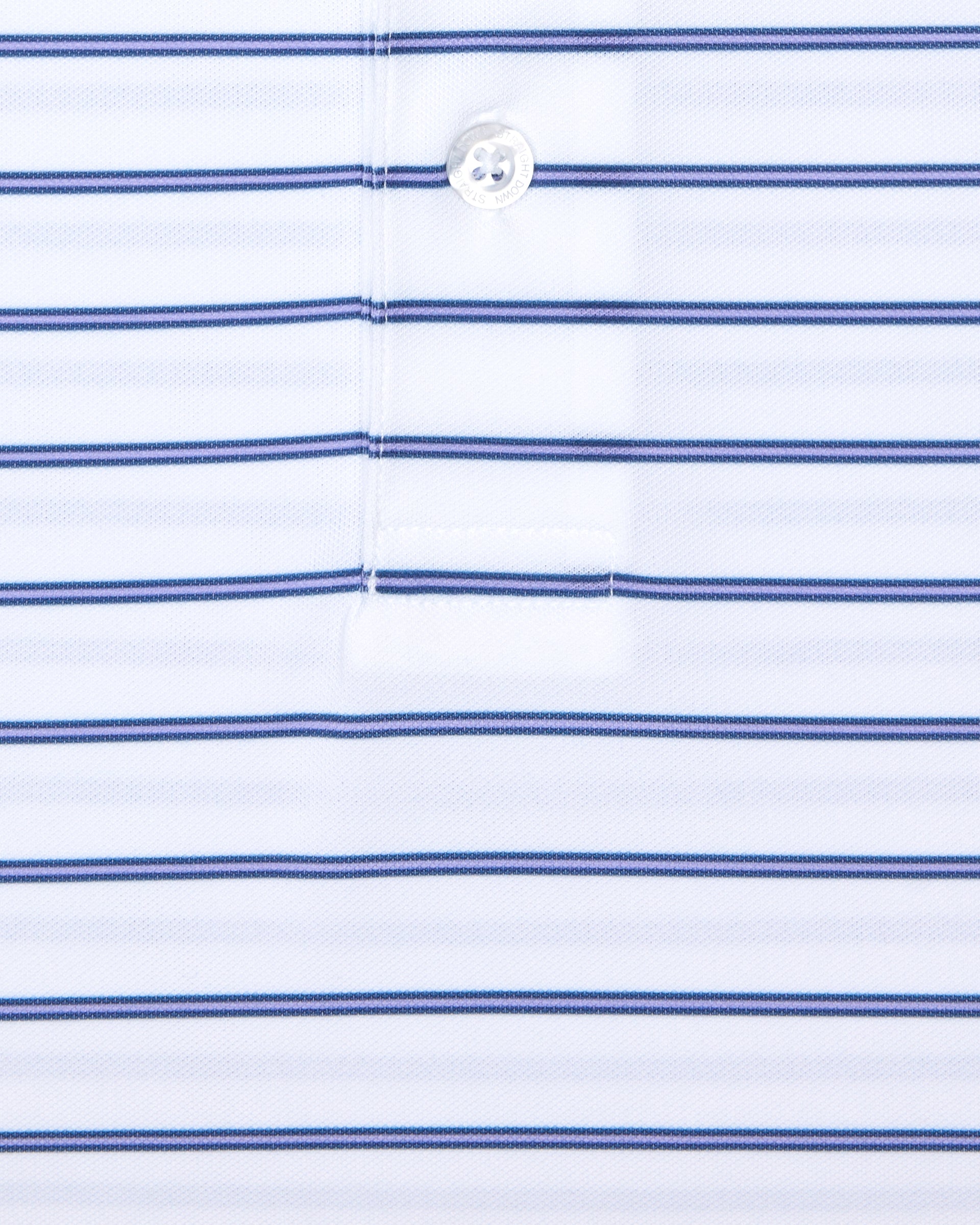 Straight Down Quintero Stripe Polo - Violet