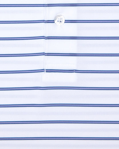 Straight Down Quintero Stripe Polo - Violet