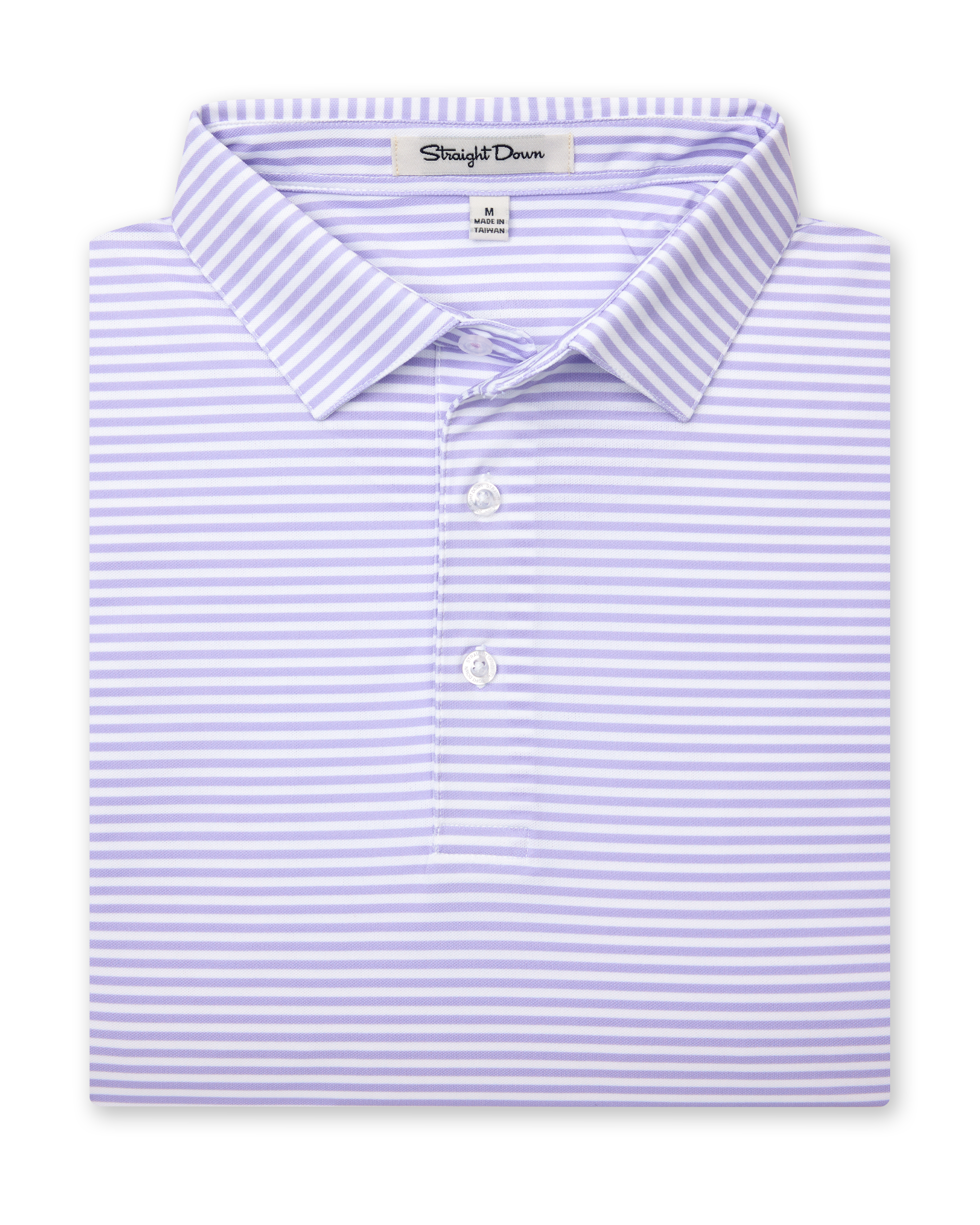 Straight Down Del Mar Stripe Polo - Violet