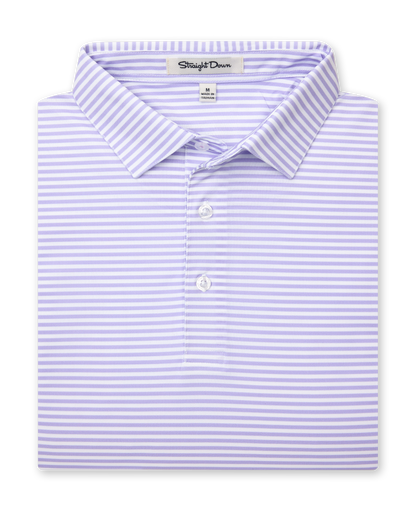 Straight Down Del Mar Stripe Polo - Violet