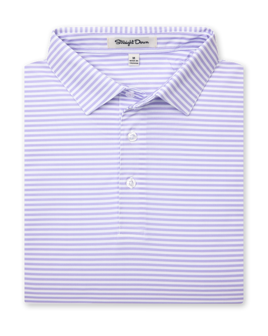 Straight Down Del Mar Stripe Polo - Violet