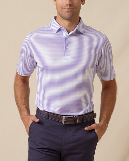 Straight Down Del Mar Stripe Polo - Violet