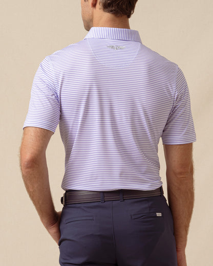 Straight Down Del Mar Stripe Polo - Violet