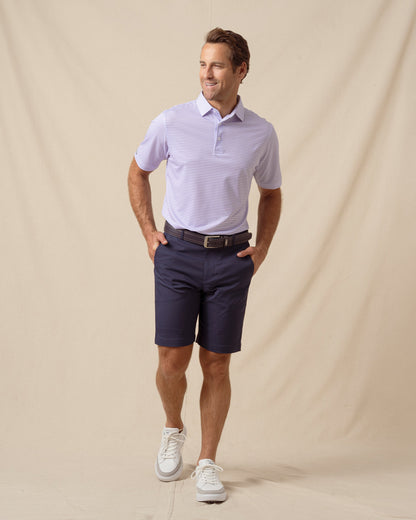 Straight Down Del Mar Stripe Polo - Violet