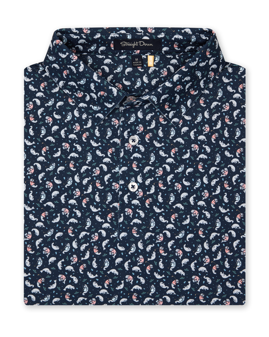 Straight Down Manatee County Polo - New Indigo