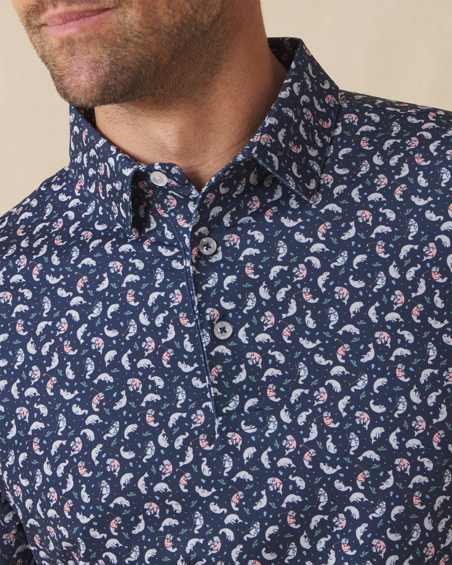 Straight Down Manatee County Polo - New Indigo