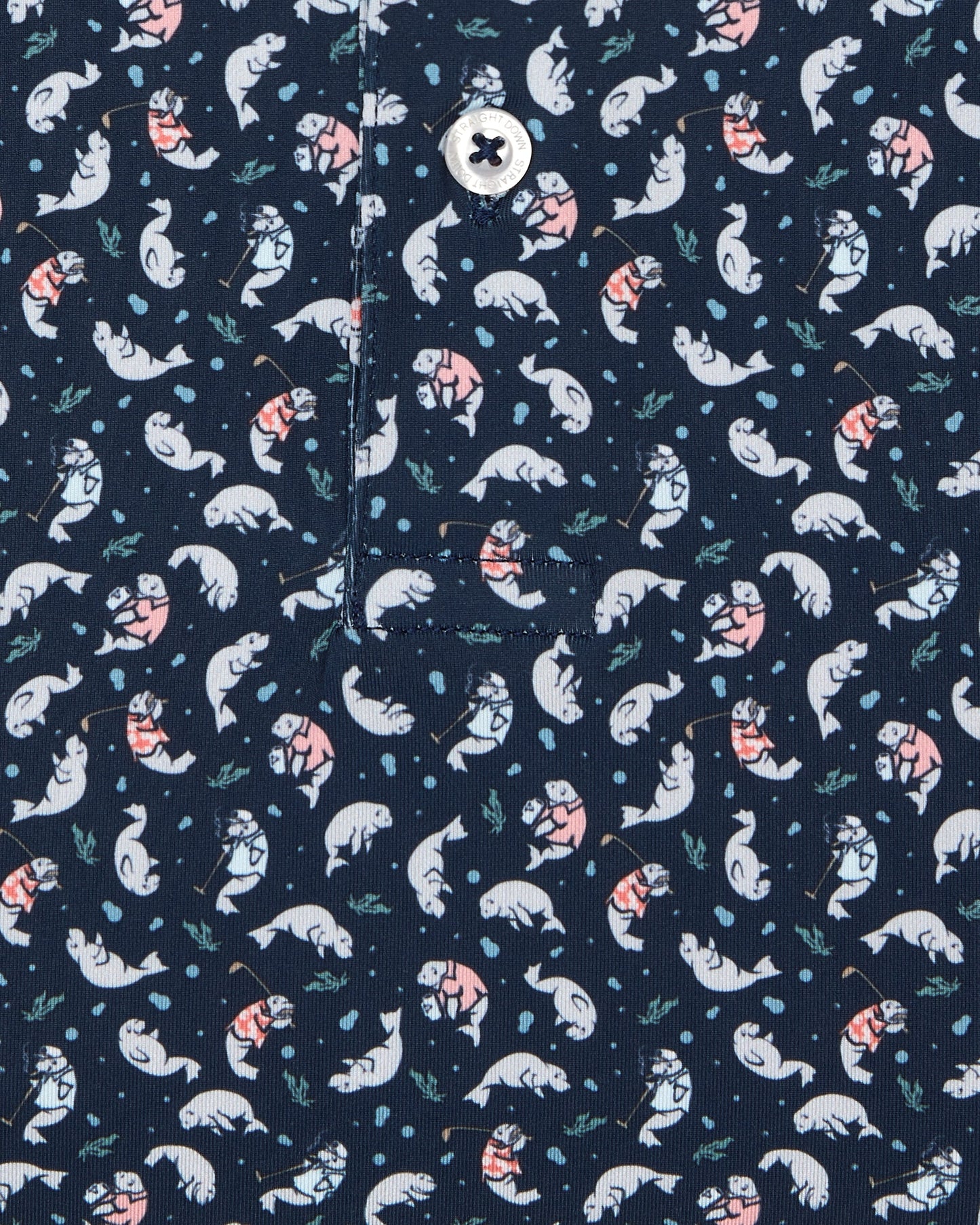 Straight Down Manatee County Polo - New Indigo