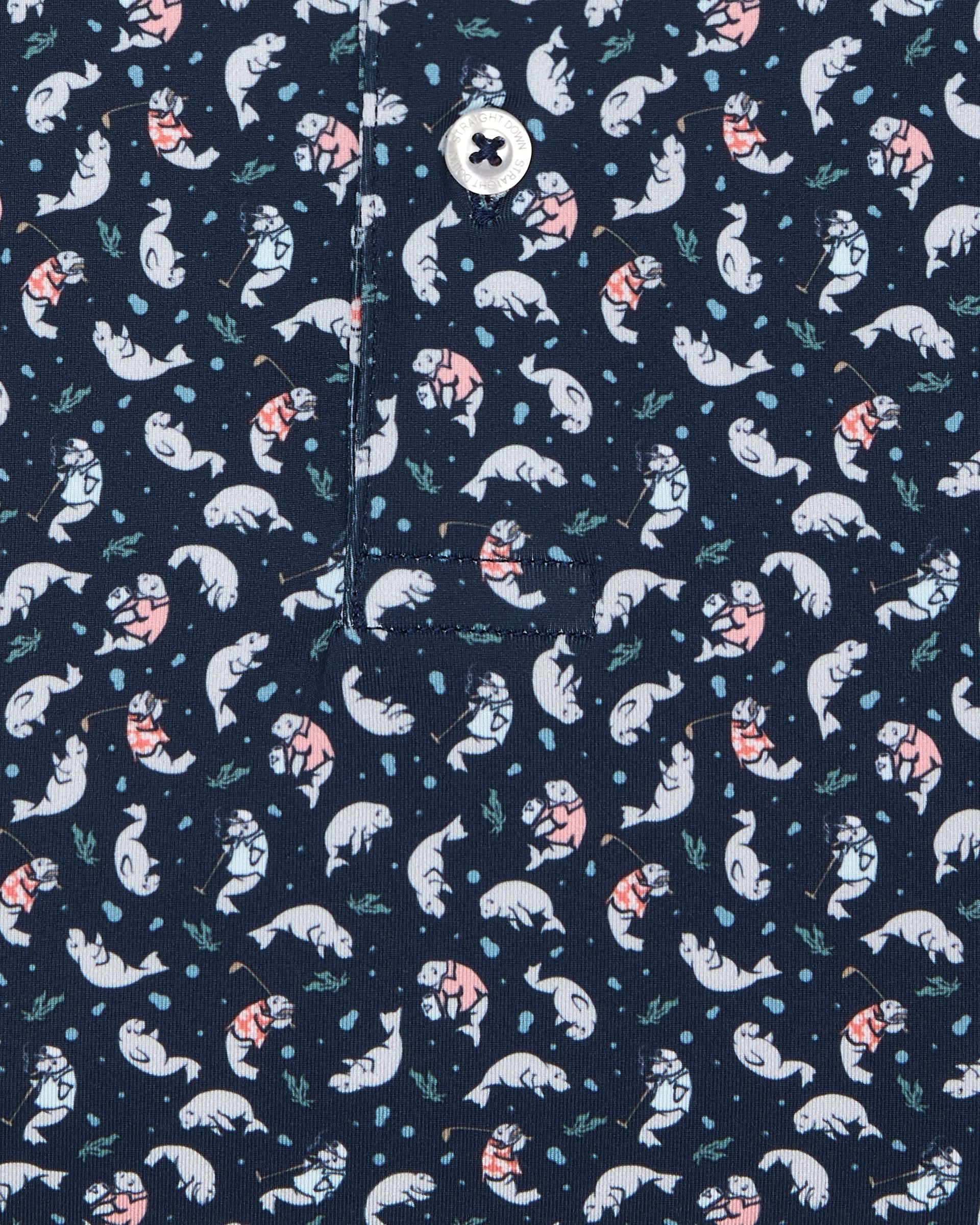 Straight Down Manatee County Polo - New Indigo