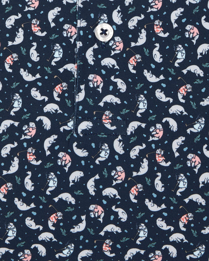 Straight Down Manatee County Polo - New Indigo