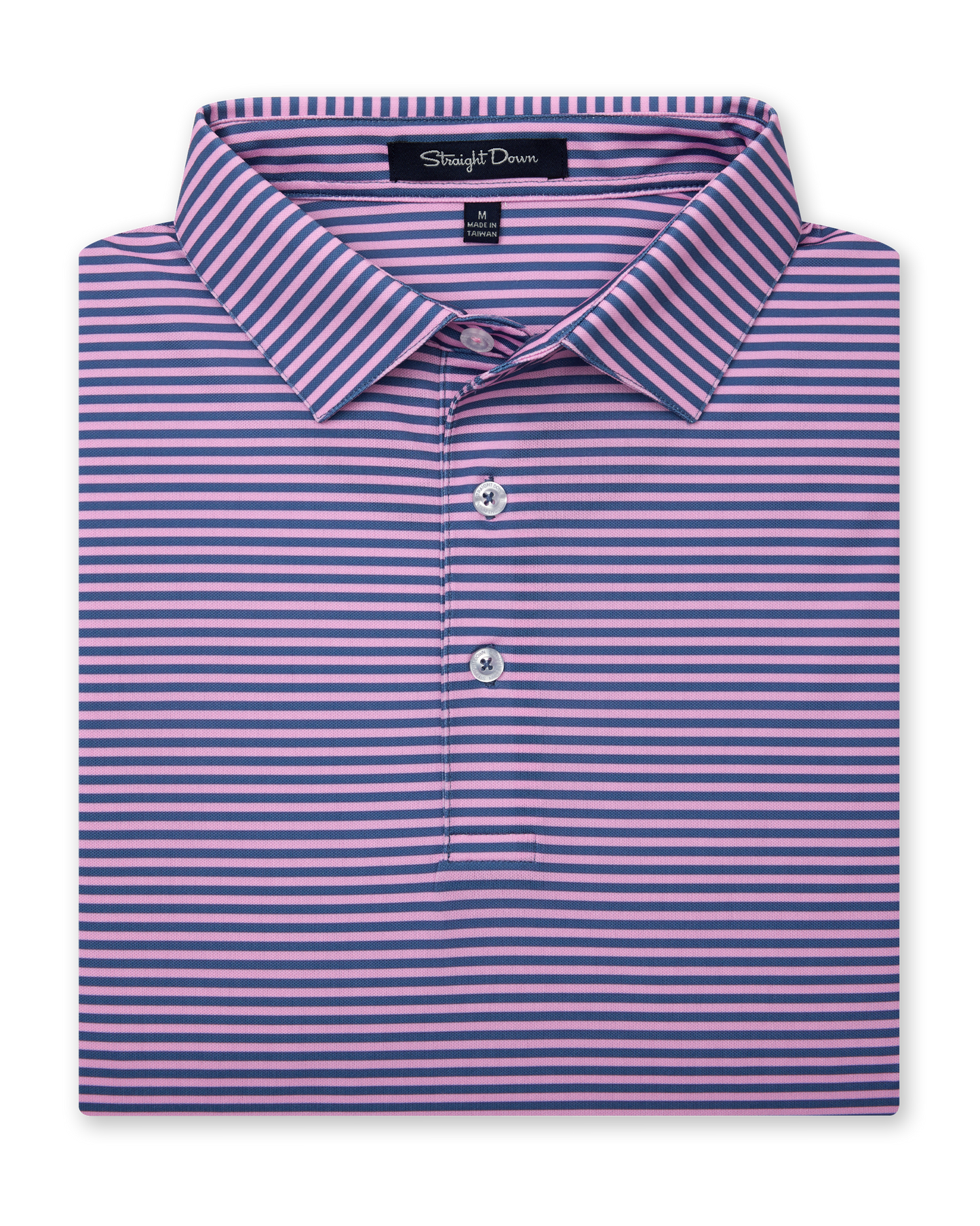 Straight Down Del Mar Stripe Polo - Pink Floyd / Moonlight