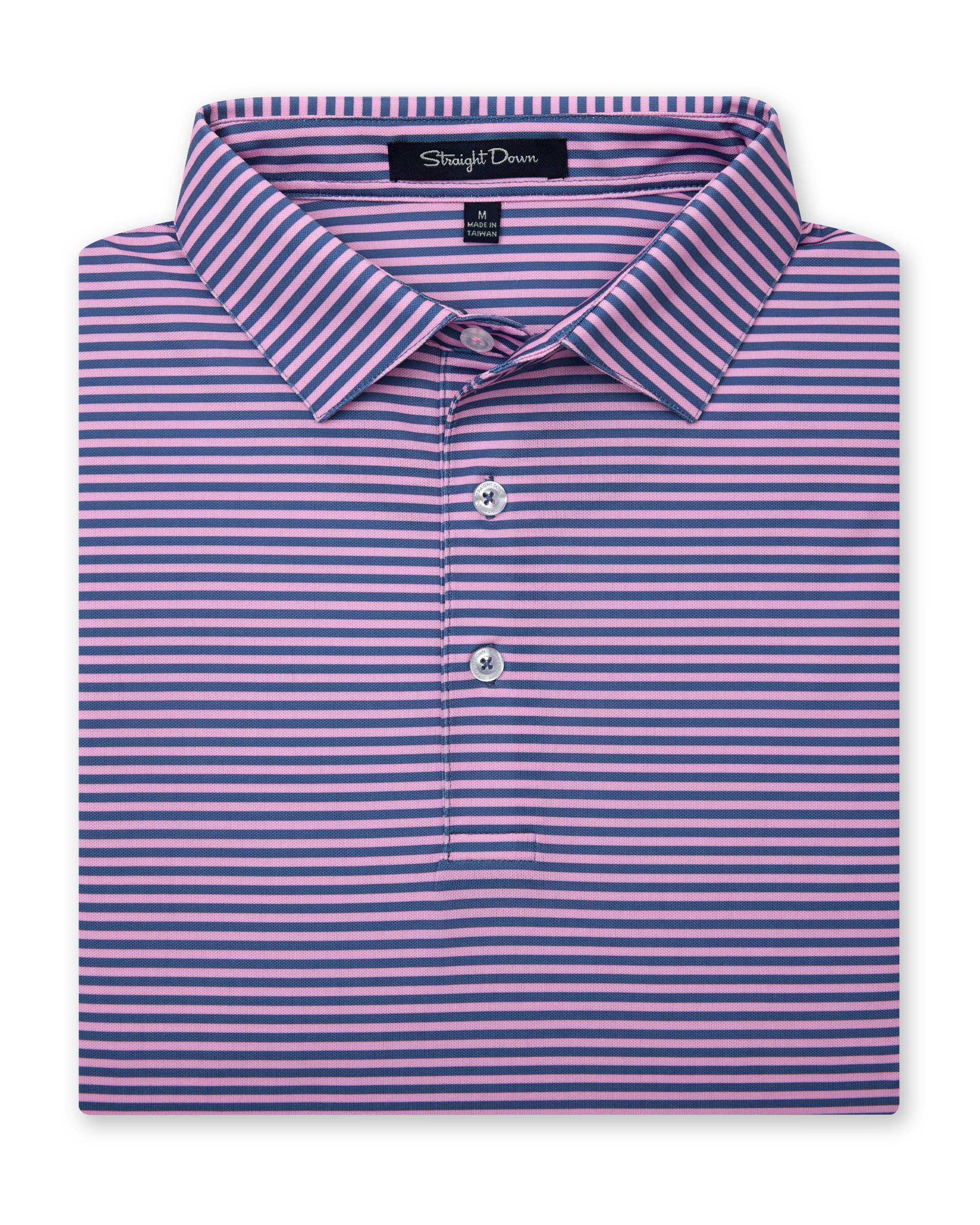 Straight Down Del Mar Stripe Polo - Pink Floyd / Moonlight
