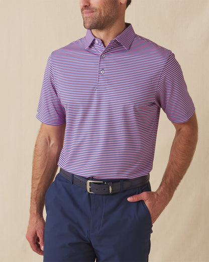 Straight Down Del Mar Stripe Polo - Pink Floyd / Moonlight