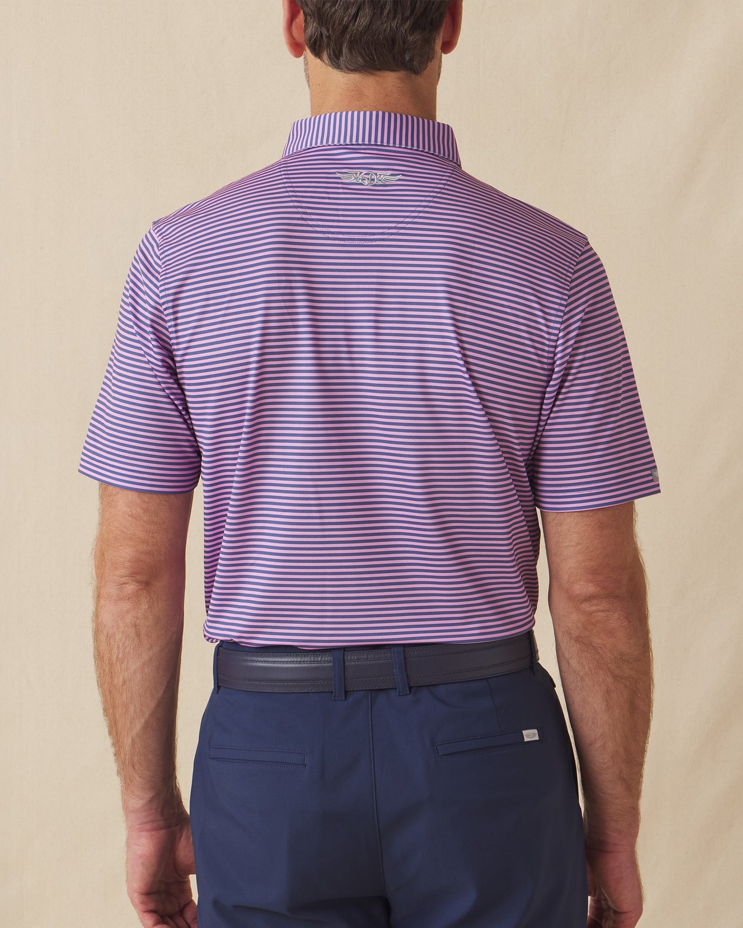 Straight Down Del Mar Stripe Polo - Pink Floyd / Moonlight