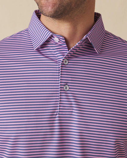 Straight Down Del Mar Stripe Polo - Pink Floyd / Moonlight