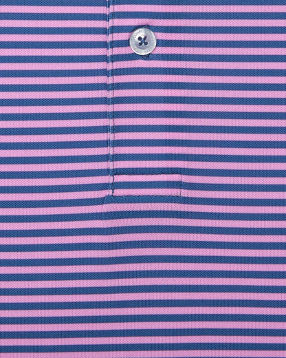 Straight Down Del Mar Stripe Polo - Pink Floyd / Moonlight