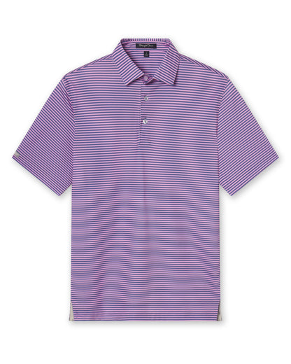 Straight Down Del Mar Stripe Polo - Pink Floyd / Moonlight