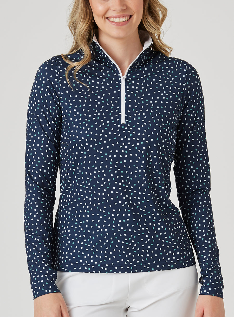 Straight Down Galaxy Quarter Zip - New Indigo