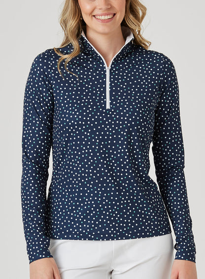 Straight Down Galaxy Quarter Zip - New Indigo