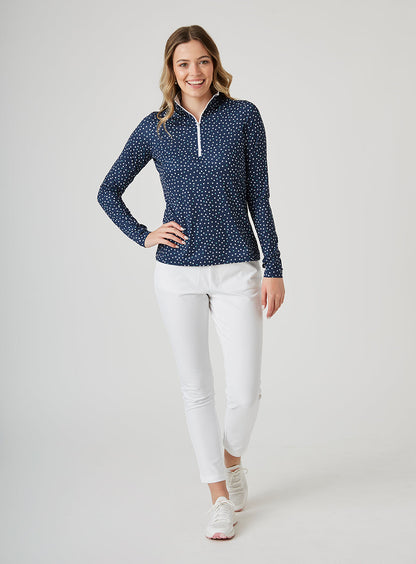 Straight Down Galaxy Quarter Zip - New Indigo