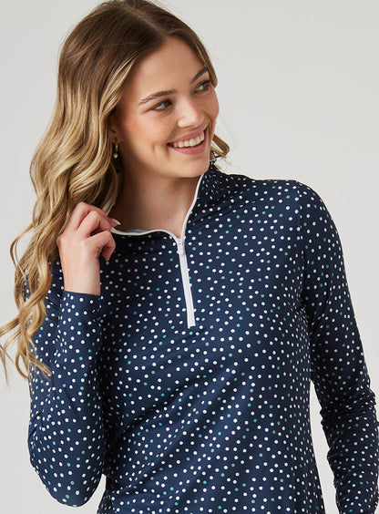 Straight Down Galaxy Quarter Zip - New Indigo
