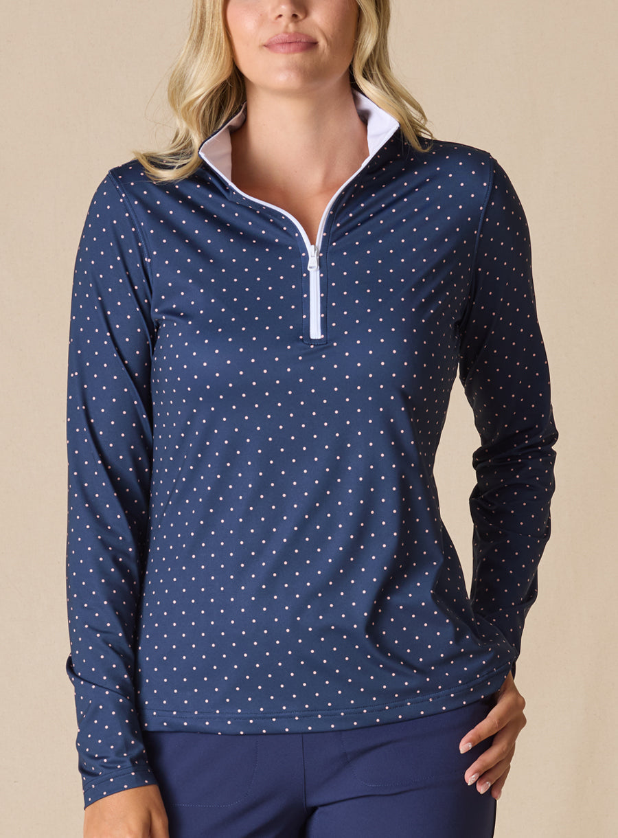 Straight Down Dottie Quarter Zip - Cedar