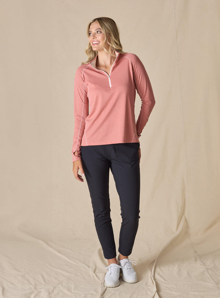 Straight Down Anza Quarter Zip - Cedar