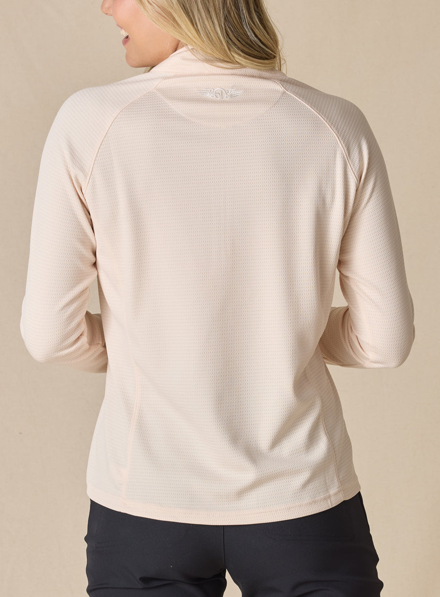 Straight Down Ellen Quarter Zip - Peche