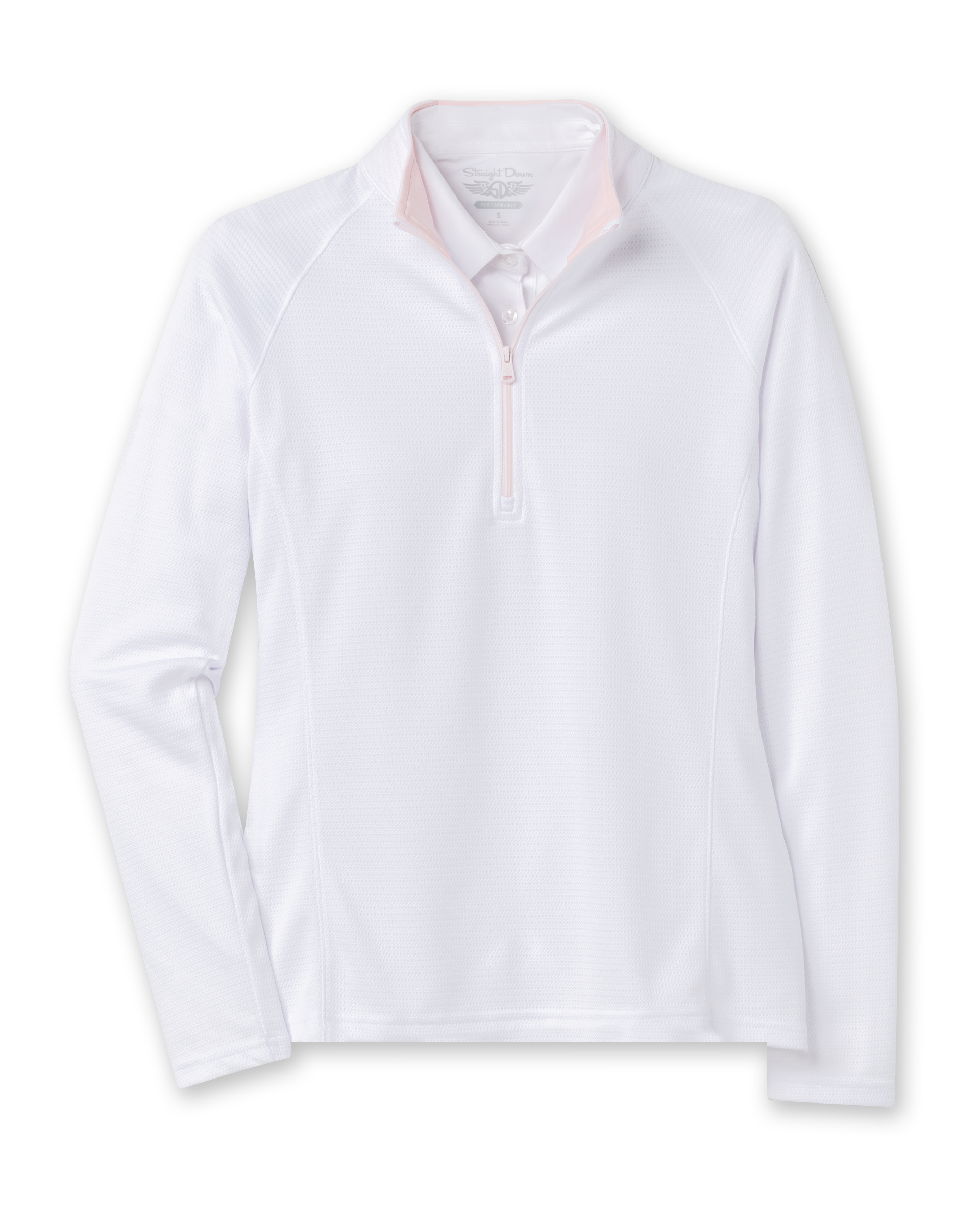 Straight Down Ellen Quarter Zip - White