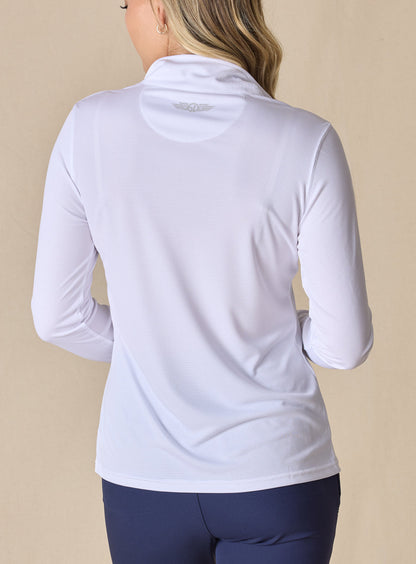 Straight Down Aero Quarter Zip - White