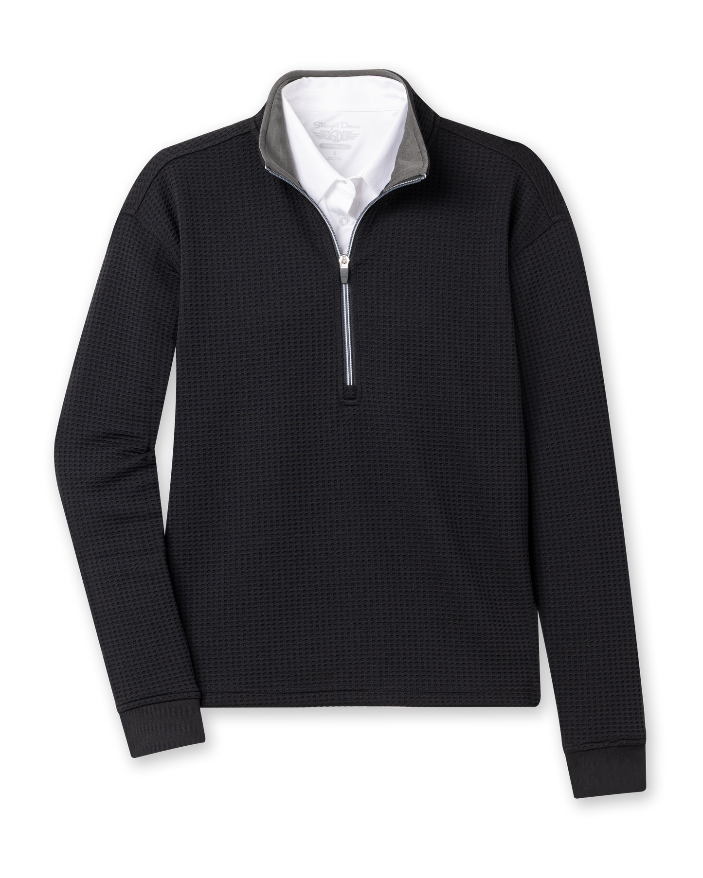 Straight Down Opal Half Zip - Black