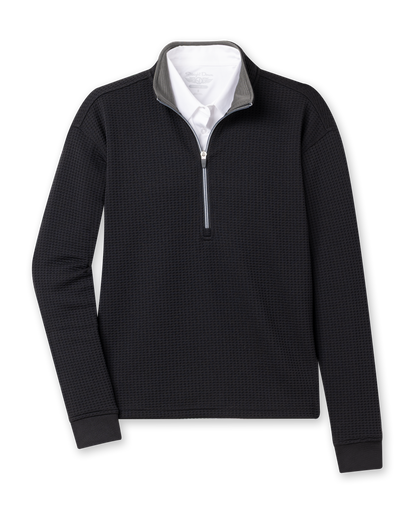 Straight Down Opal Half Zip - Black