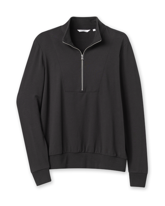Straight Down Penny Half Zip - Black
