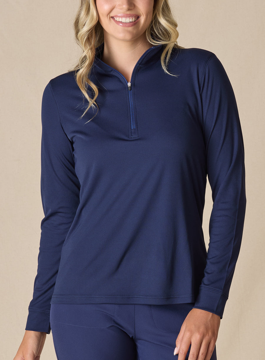 Straight Down Aero Quarter Zip - New Indigo