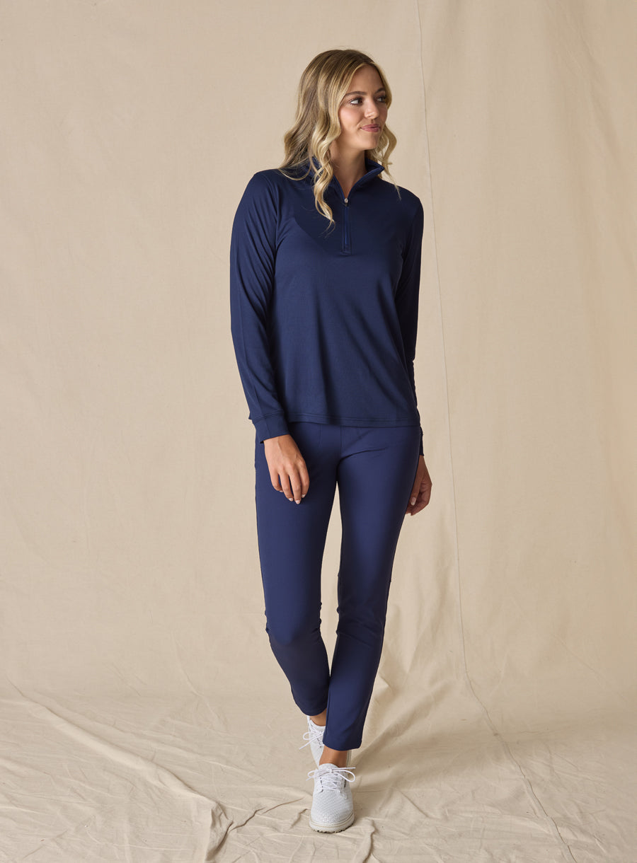 Straight Down Aero Quarter Zip - New Indigo