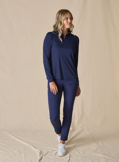 Straight Down Aero Quarter Zip - New Indigo