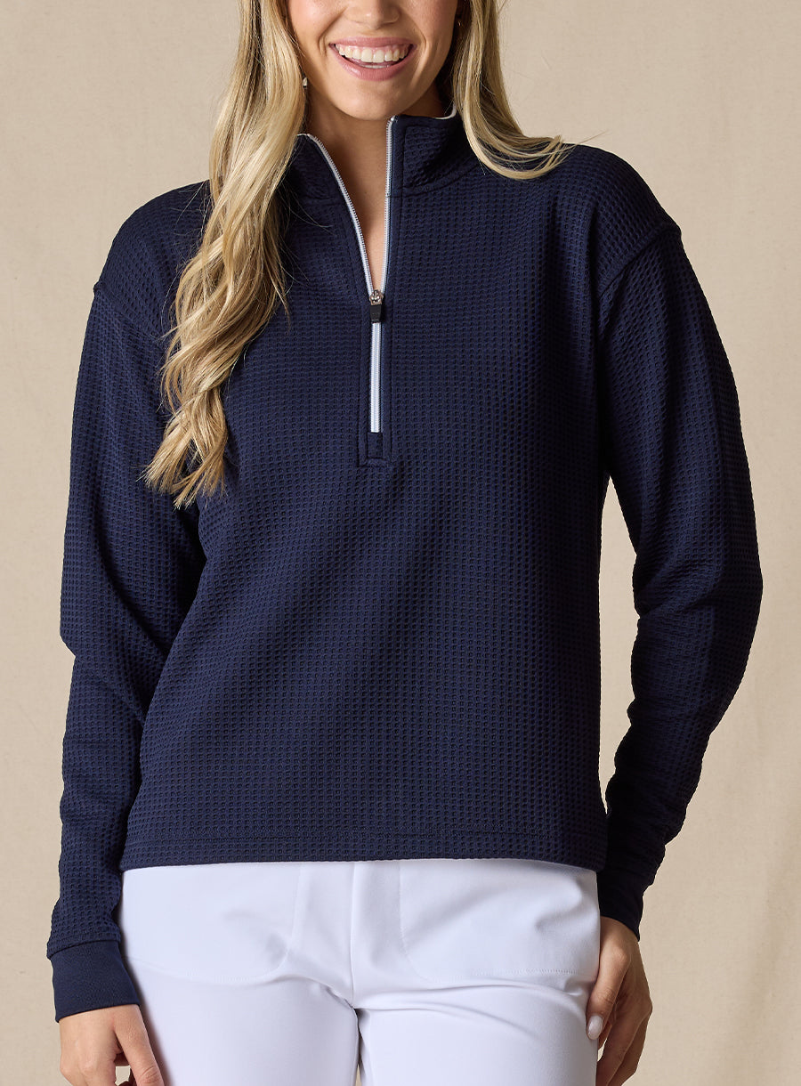 Straight Down Opal Half Zip - Indigo