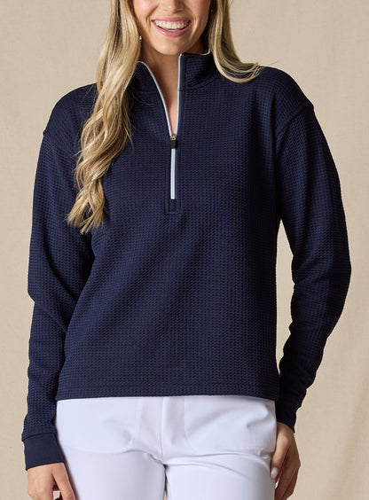 Straight Down Opal Half Zip - Indigo