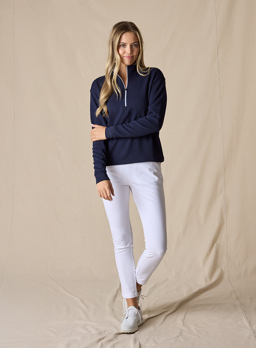 Straight Down Opal Half Zip - Indigo