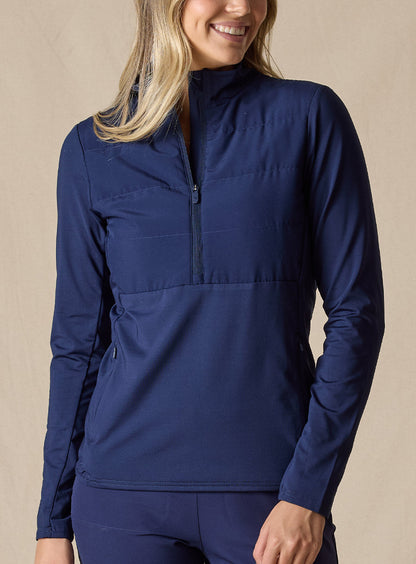 Straight Down Althea Half Zip - New Indigo
