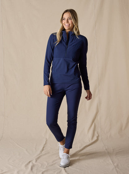 Straight Down Althea Half Zip - New Indigo