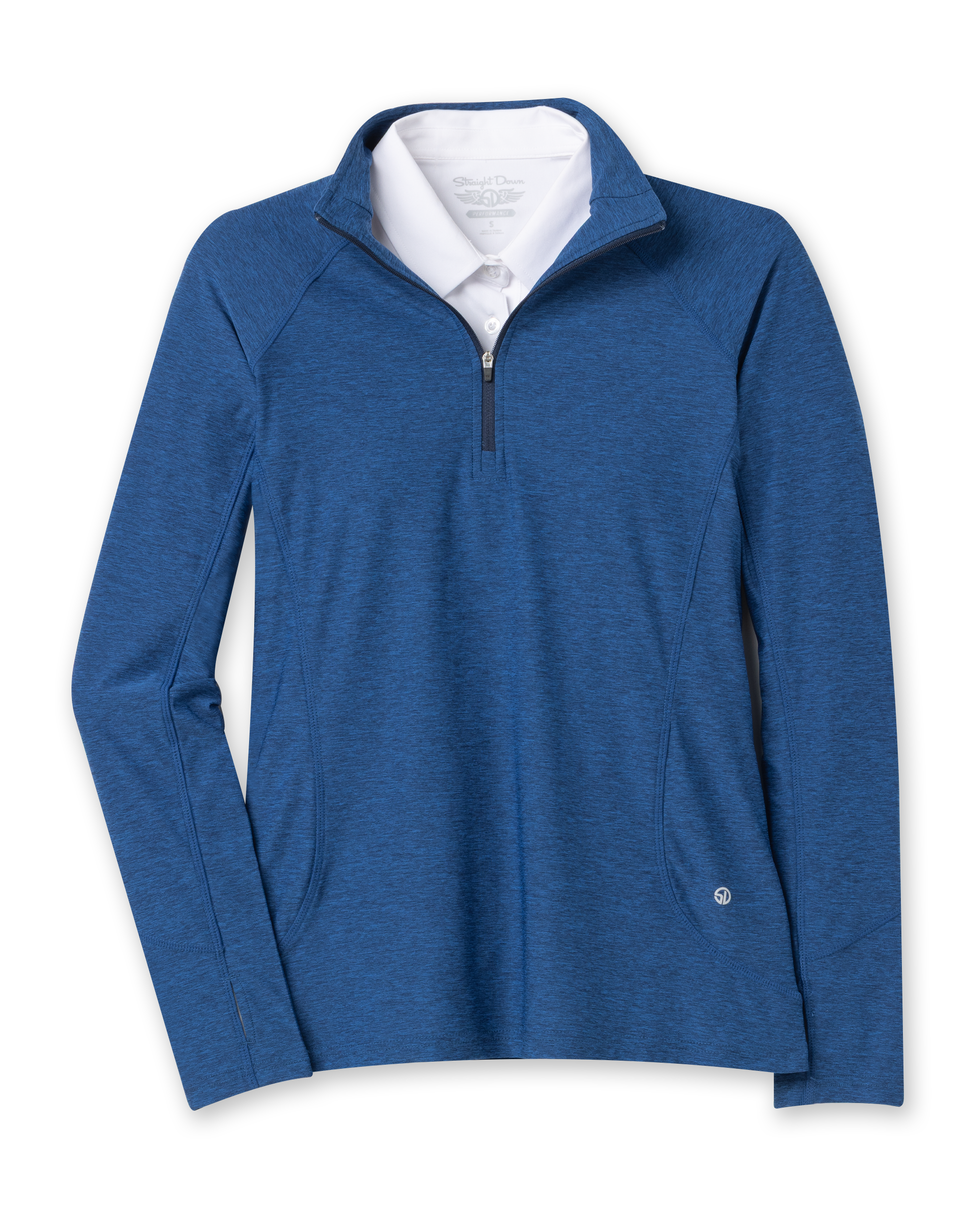 Straight Down Claire Quarter Zip - Indigo