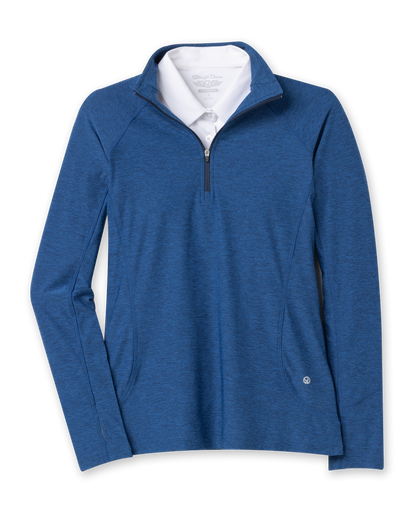 Straight Down Claire Quarter Zip - Indigo