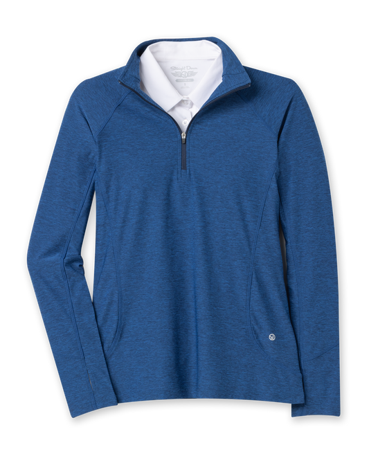 Straight Down Claire Quarter Zip - Indigo